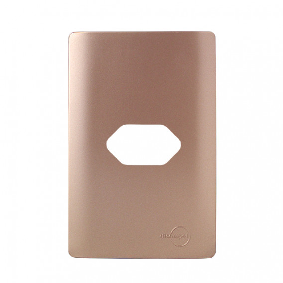 Placa 4x2 1 Tomada Horizontal 4X2 - Novara Ouro Rose Placa 4x2 1 Tomada Horizontal 4X2 - Novara Ouro Rose